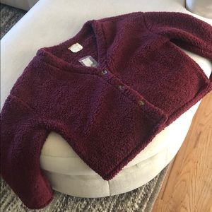 Crop sweater. Maroon.